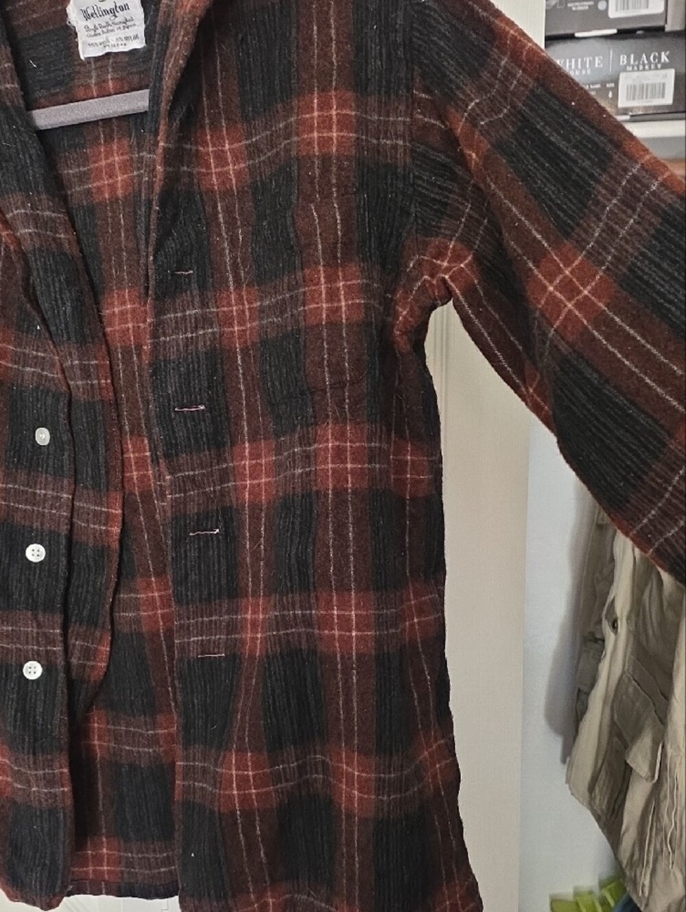 Worthington Men's Plaid Button-Down Shirt - Brown & Black - Picture 3 of 9